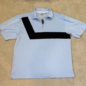 Callaway Sky Blue Polo with Bold Black Accent